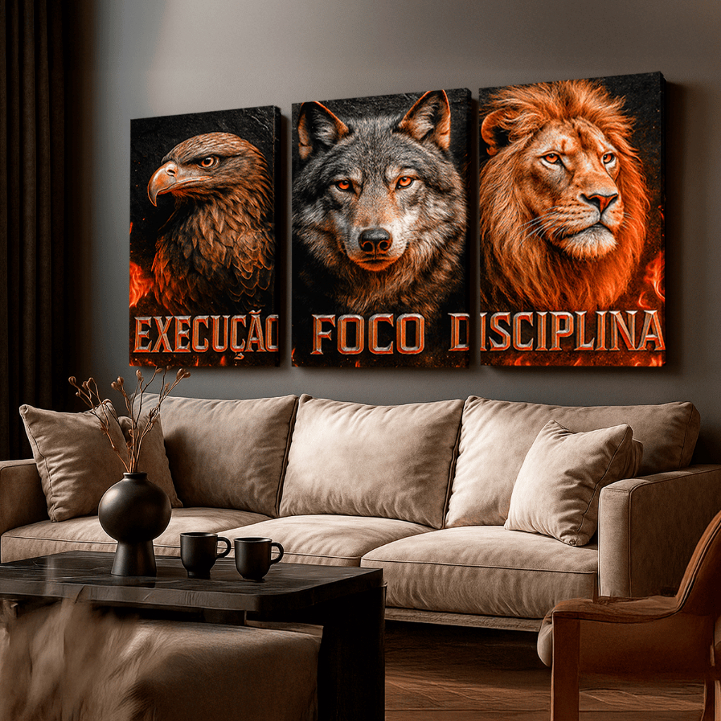 Quadros Decorativos Foco Execução Disciplina Escritório em Oferta na Shopee