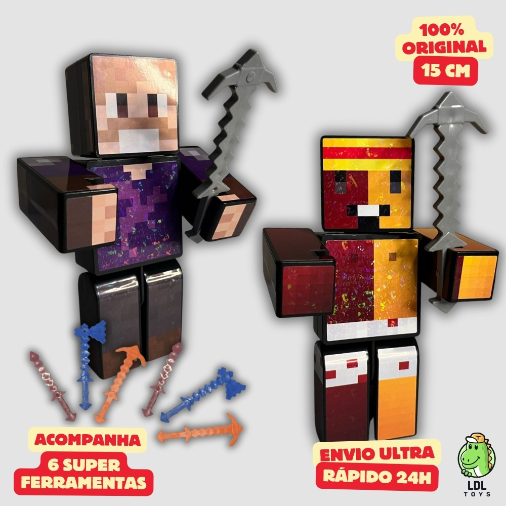 Kit 2 Bonecos Tonigon + Geleia Gamer Articulado Youtuber 15cm Algazarra em Oferta na Shopee