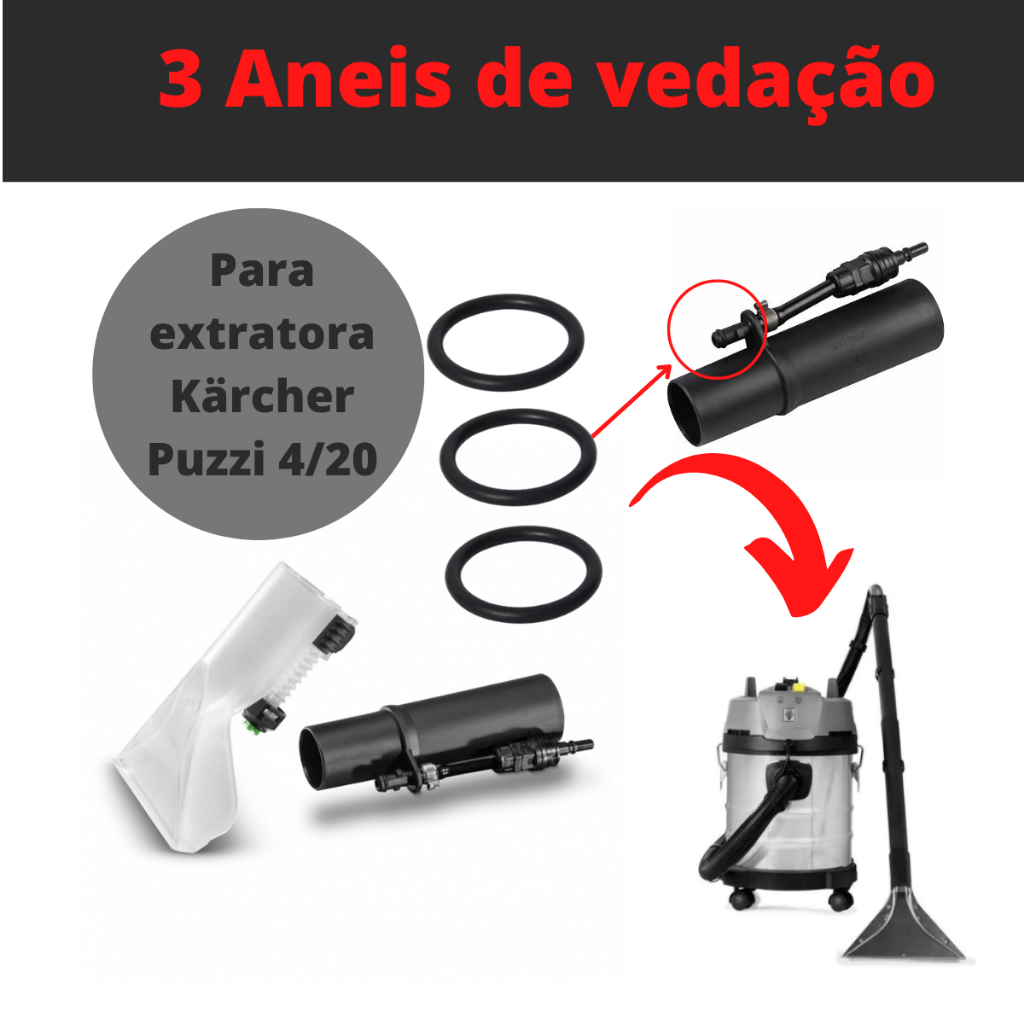3 Aneis Vedação Compatível Puzzi 4/15 Classic FATI