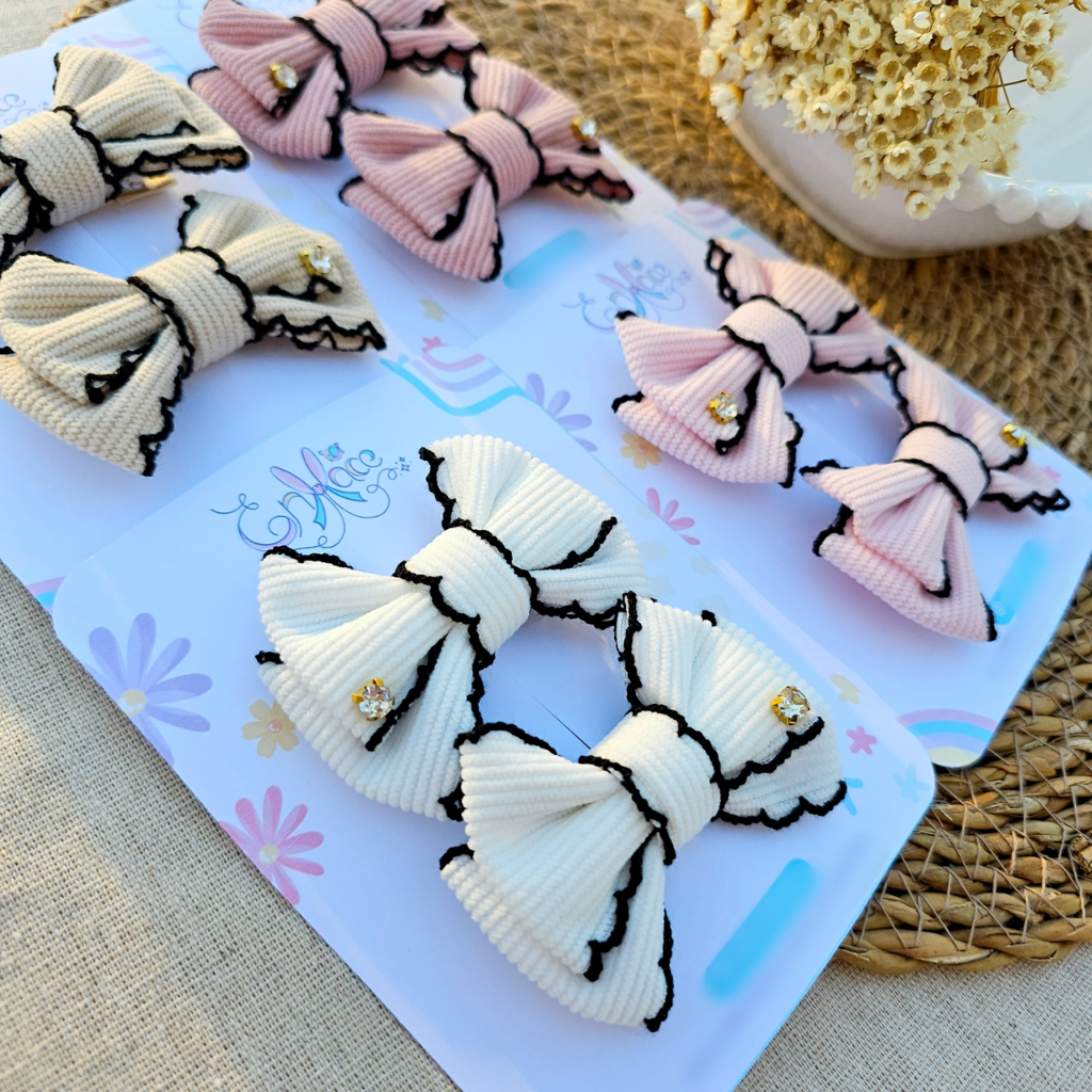 Parzinho lacinho cotele acessório infantil laço menina bico de pato presilha em Oferta na Shopee