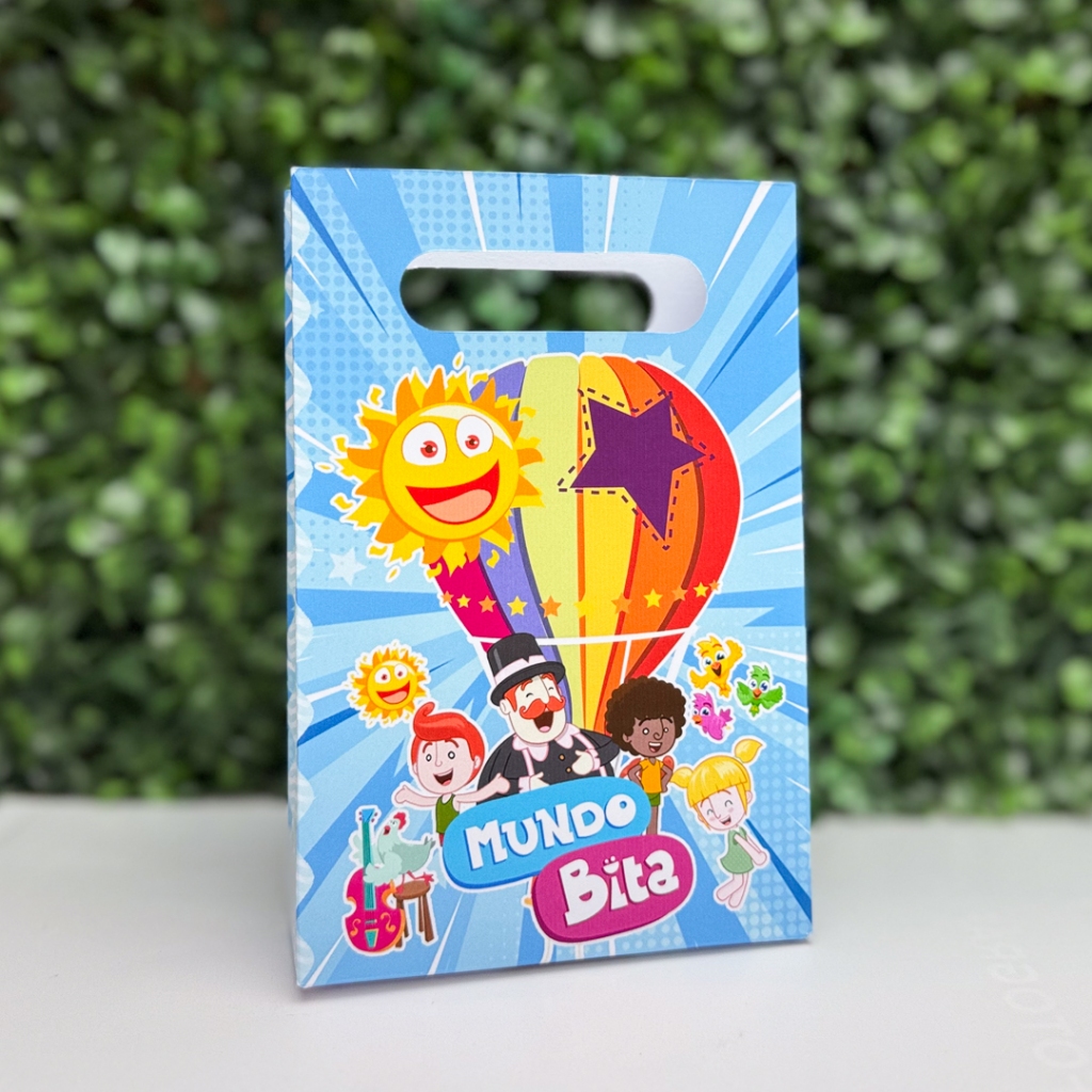 5 ou 10 UN | Caixa Sacolinha para Lembrancinha infantil Bita Azul Maletinha Sacola Milk em Oferta na Shopee