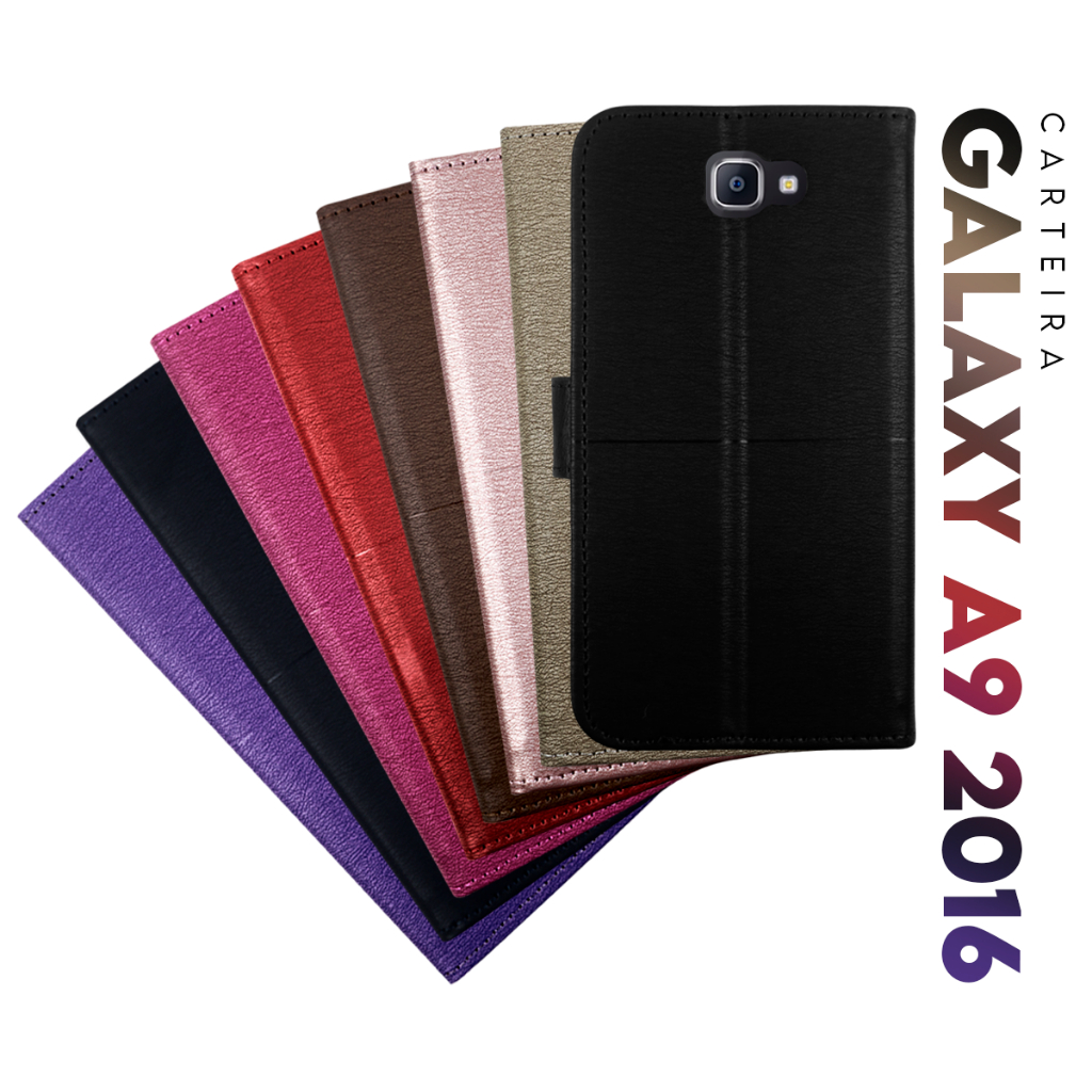 Capa Capinha Carteira Couro Sintético Compatível Samsung Galaxy A9 Pro A910 2016 tela 6.0