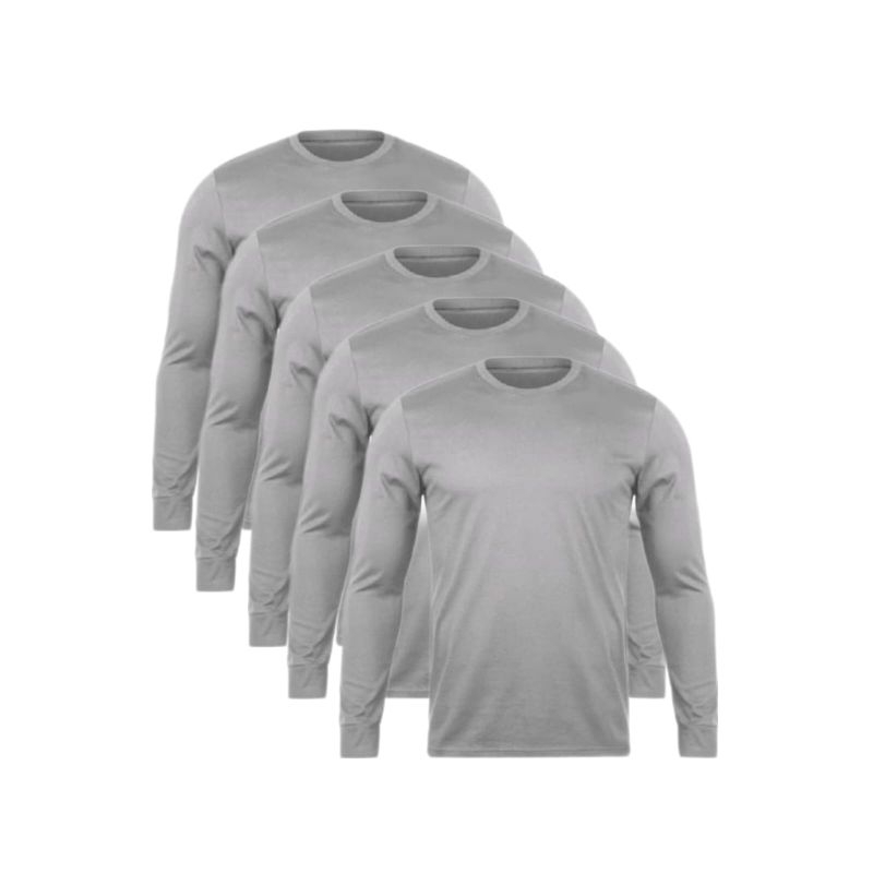 kit 5 camisa manga longa uniforme sublimação básica malha fria poliéster camisetas lisa REF-220