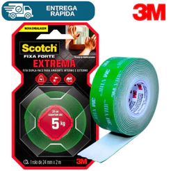 FITA DUPLA FACE 3M FIXA FORTE EXTREMA 5KG 24X2MT