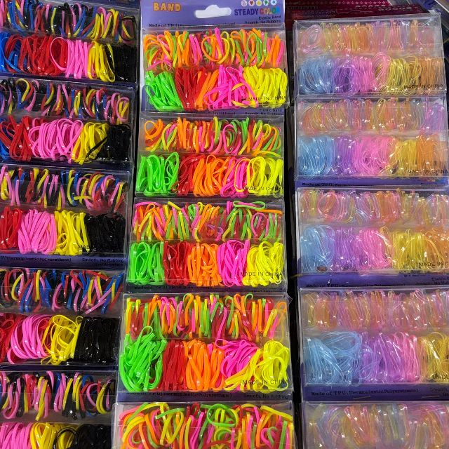 Kit 1000 Unidades Elástico de Silicone Grosso Resistente Para Cabelo Infantil Chiclete Liguinha Xuxinha