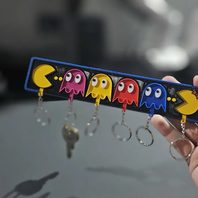 Porta-Chave Pac-Man Retrô – Decoração Geek e Criativa para sua Casa!