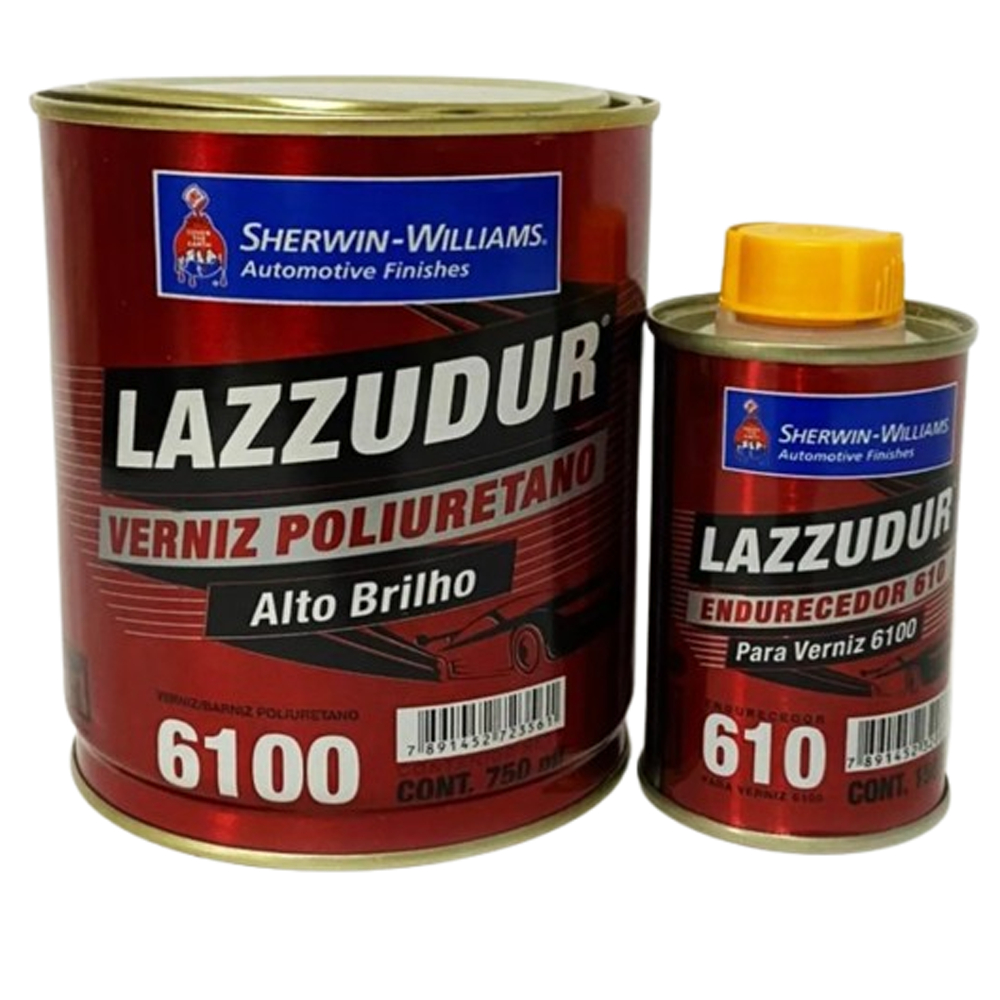 Verniz PU Automotivo C/ Catalisador 6100 Lazzuril Alto Brilho