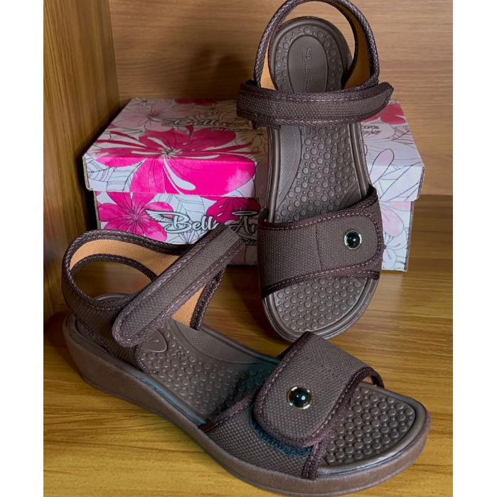 Sandália feminina Ortopédica Massageadora Alivio Dores Esporão