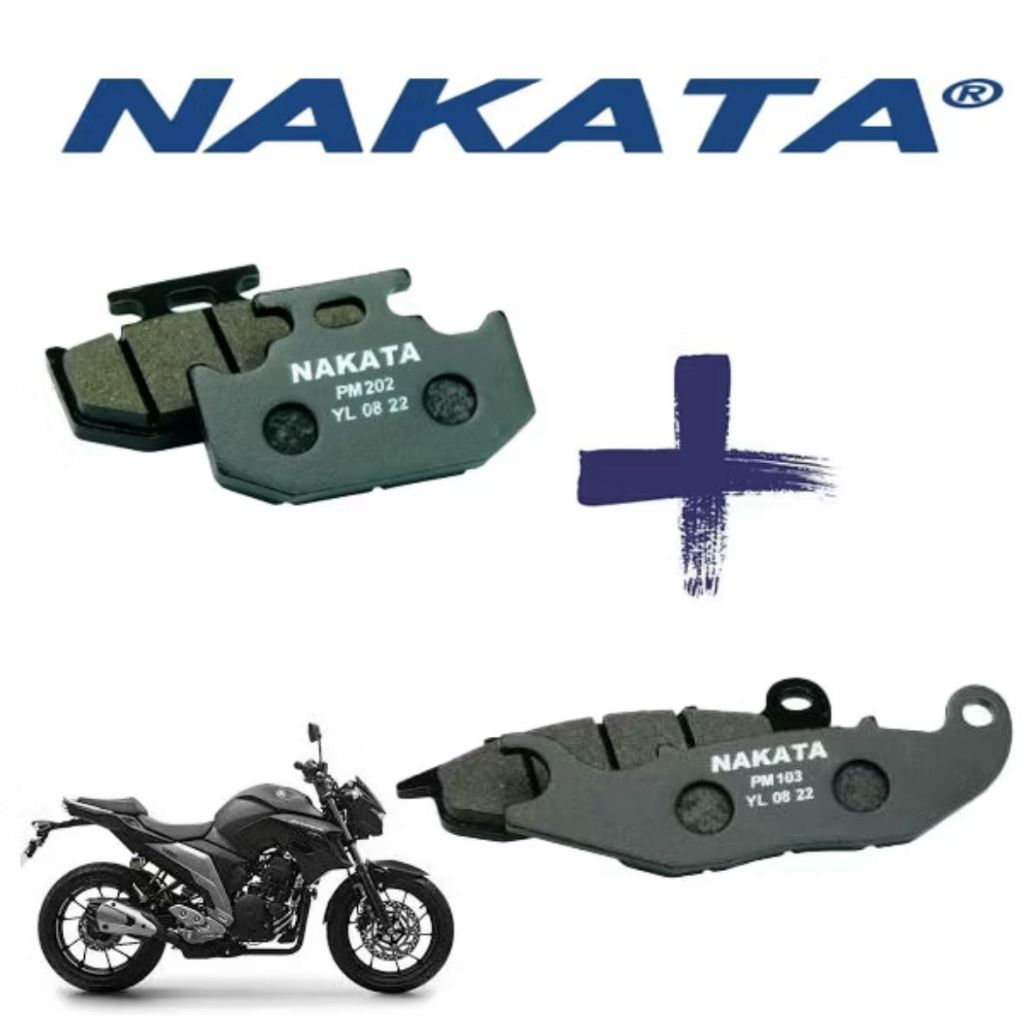 Kit Pastilhas Freio Dianteira e Traseira Fazer 250 2016 a 2023 PM103 a PM202