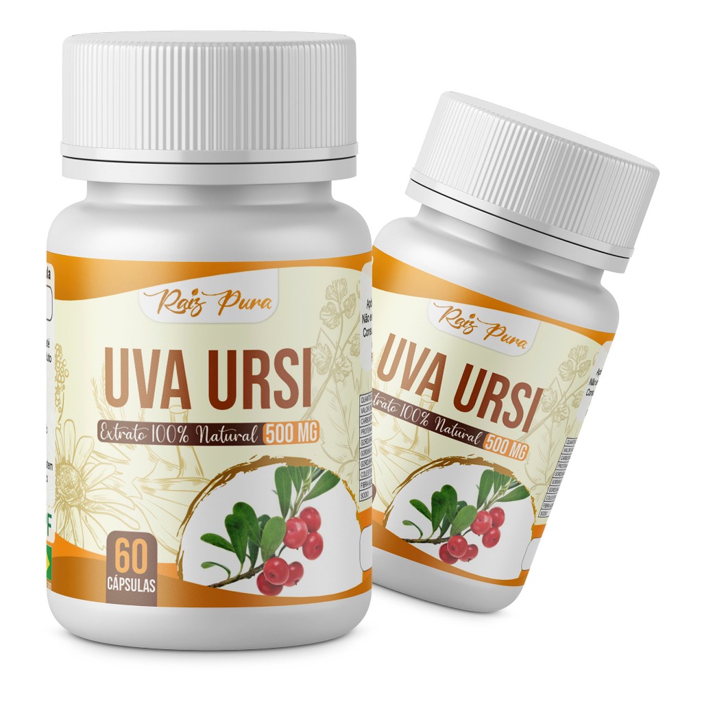 Kit 2x Uva Ursi | Saúde Urinária 500 Mg - 60 cápsulas