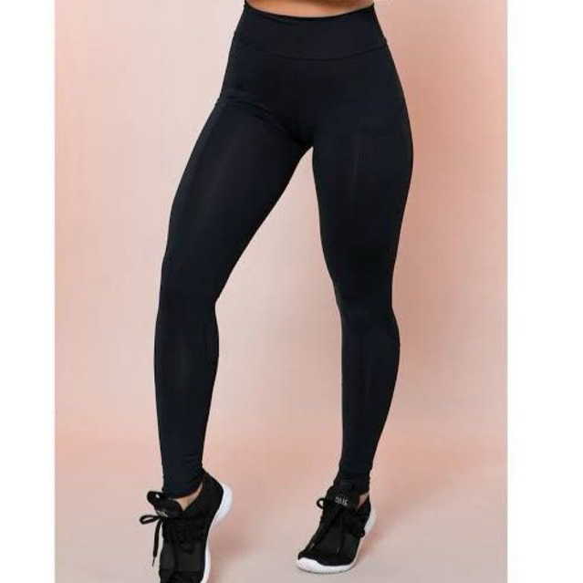 2 Calça Legging Feminina Lisa Leg Academia Suplex Cintura Alta Fitness ZERO TRANSPARÊNCIA