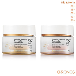 Natura Chronos Derma Creme Antissinais Dia e Noite - 40g: 30+ 45+ 60+ 70+ 80+