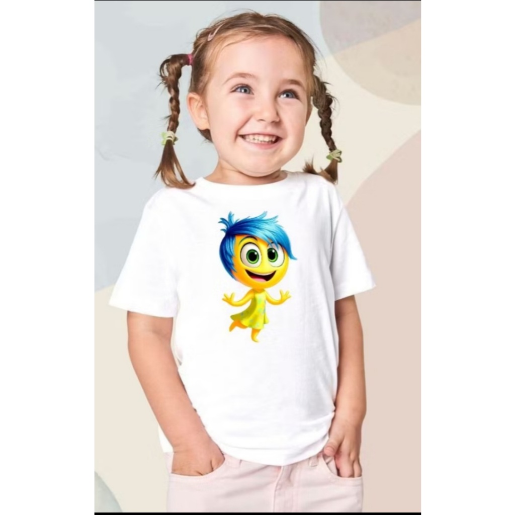 Camiseta t-shirt infantil e juvenil Divertidamente várias estampas unissex blusa 100%algodão menino e menina