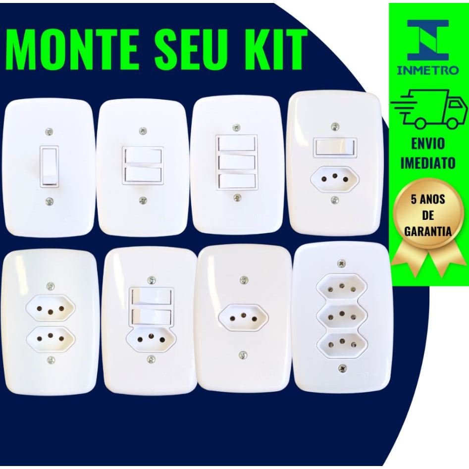 Interruptor  e Tomada Padrão 10A á 20A em Oferta na Shopee