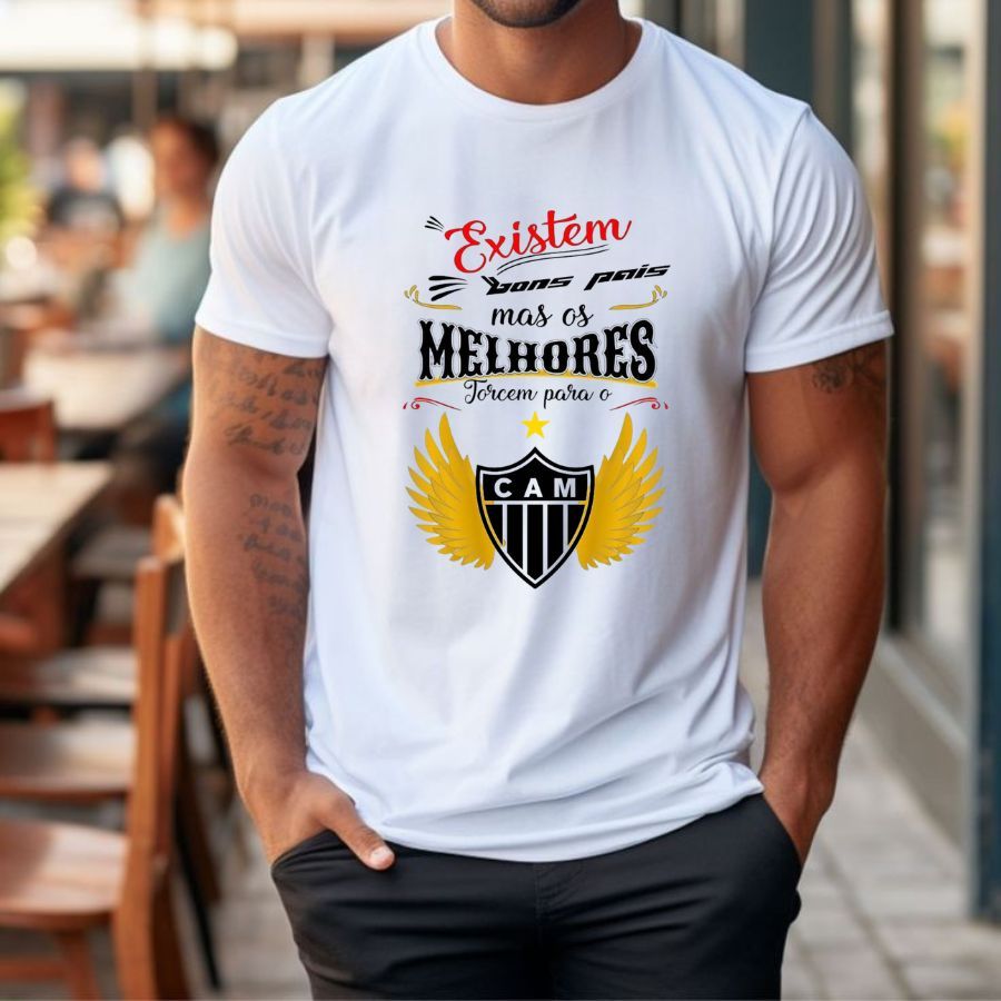 Camiseta Do Galo Dia Dos Pais Camisa Atletico-MG / Blusa T shirt