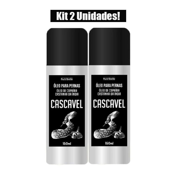 KIT 2 UNIDADES Óleo Para Pernas CASCAVEL 150mL NUTRIBELLE em Oferta na Shopee
