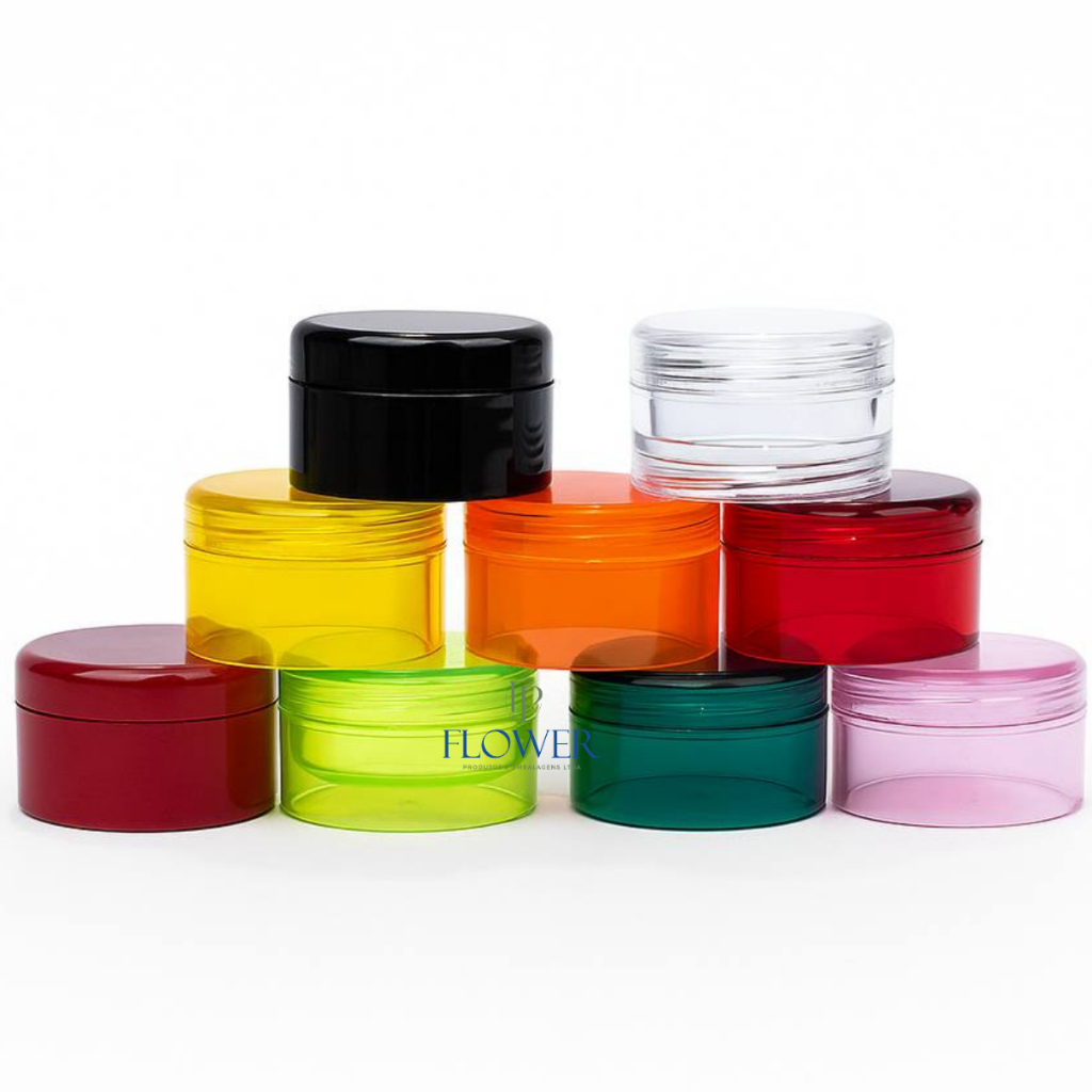 Kit 50 Unidades Pote Glitter Pedrinhas Acrílico Tampa 4g Papelaria em Oferta na Shopee