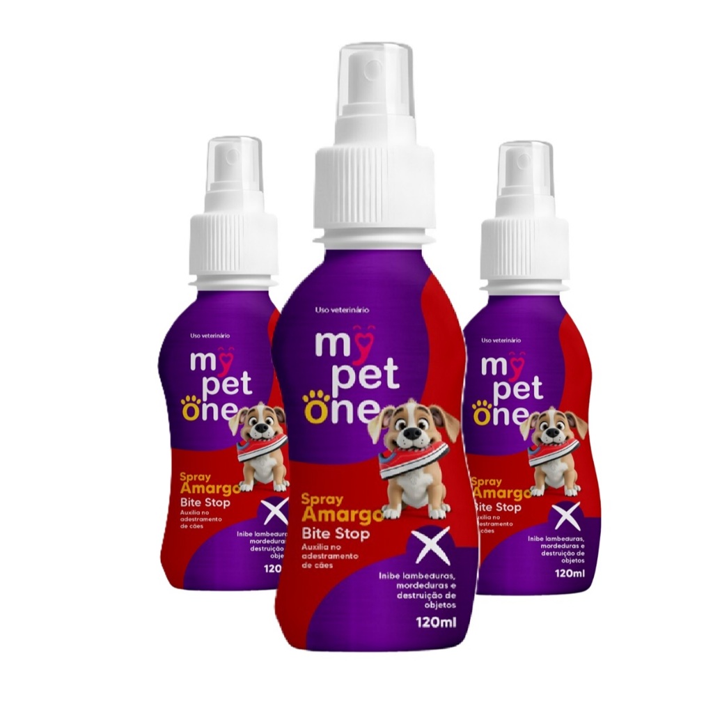 Spray Amargo Bite Stop adestrador Educador MyPetOne - 120mL em Oferta na Shopee