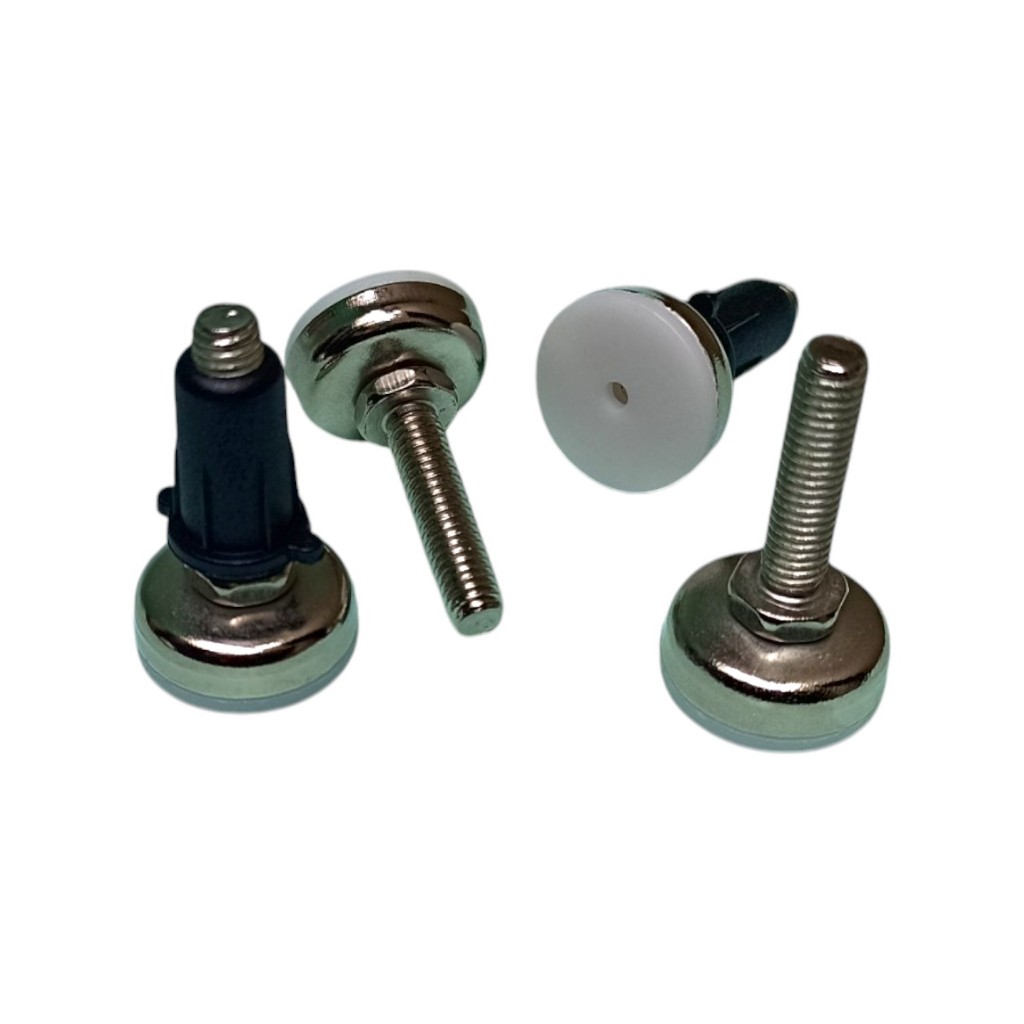 Sapata Niveladora rosca M6 base 21mm C/bucha  Pé Para Móveis 50 Unidades