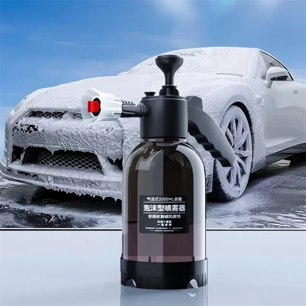Pulverizador Snow Foam Borrifador Manual Alta Pressão 2L Com 2 Bicos profissional Multifuncional