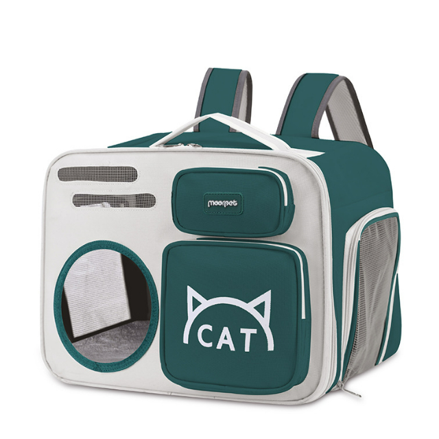 Mochila para animais de estimação, mochila respirável para gatos, mochila portátil para viagem de animais de estimação