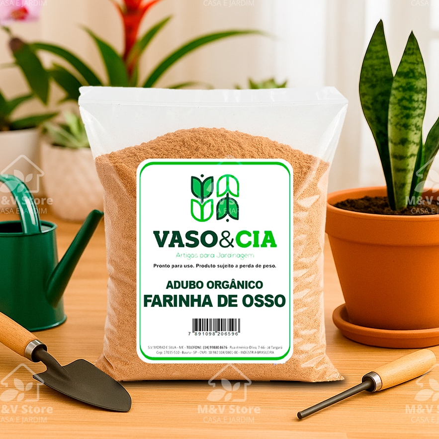 Farinha de Osso Adubo Fertilizante Orgânico Plantas Hortas Flores Frutos Grama Jardim Vaso & Cia em Oferta na Shopee