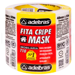 Fita Crepe Multiuso Adelbras 48mm 50mts com 2 Unidades Uso Geral