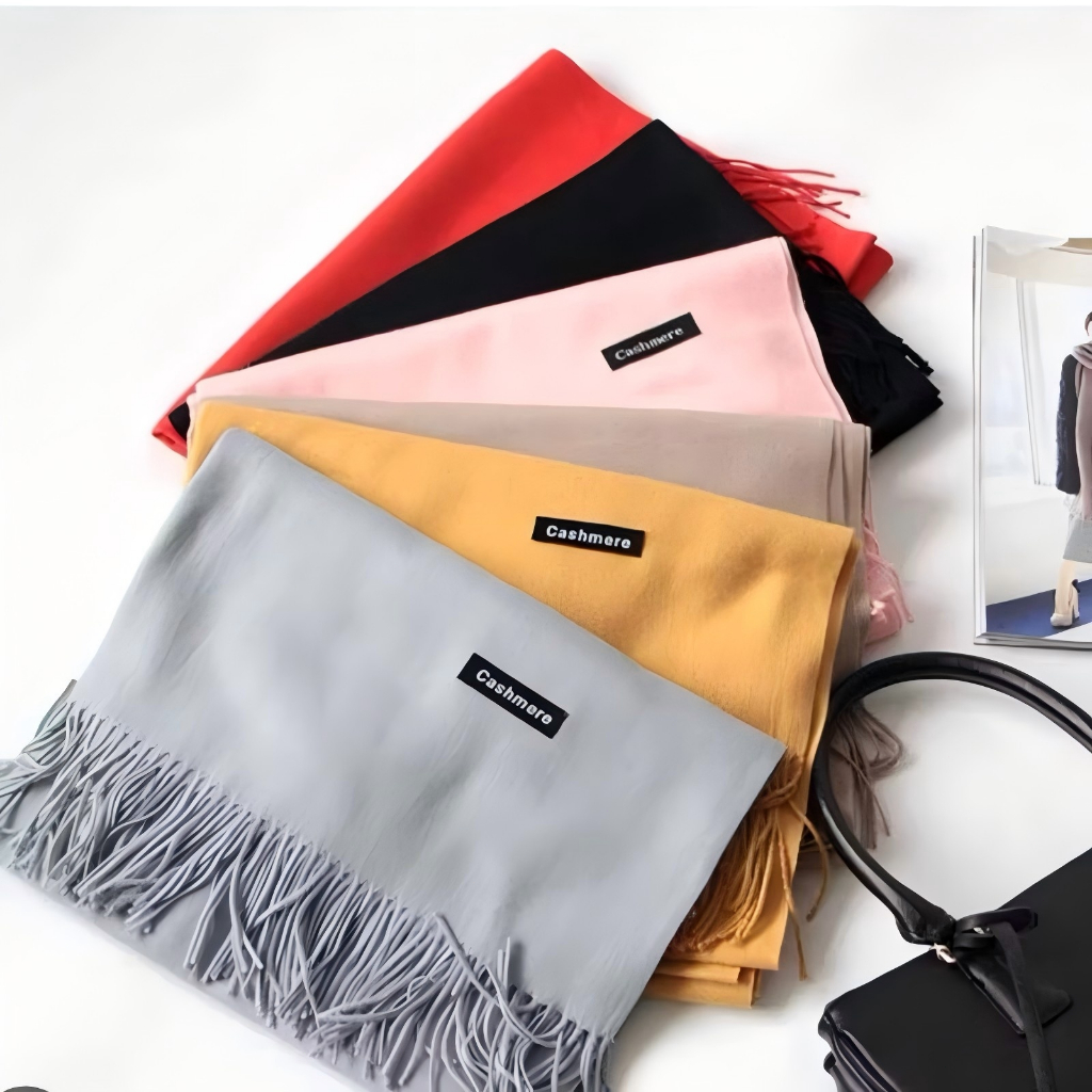 KIT 5 Cachecol Inverno Lenço Pashmina Caixa Cega Surpresa Unissex Echarpe Grossa Macio par...