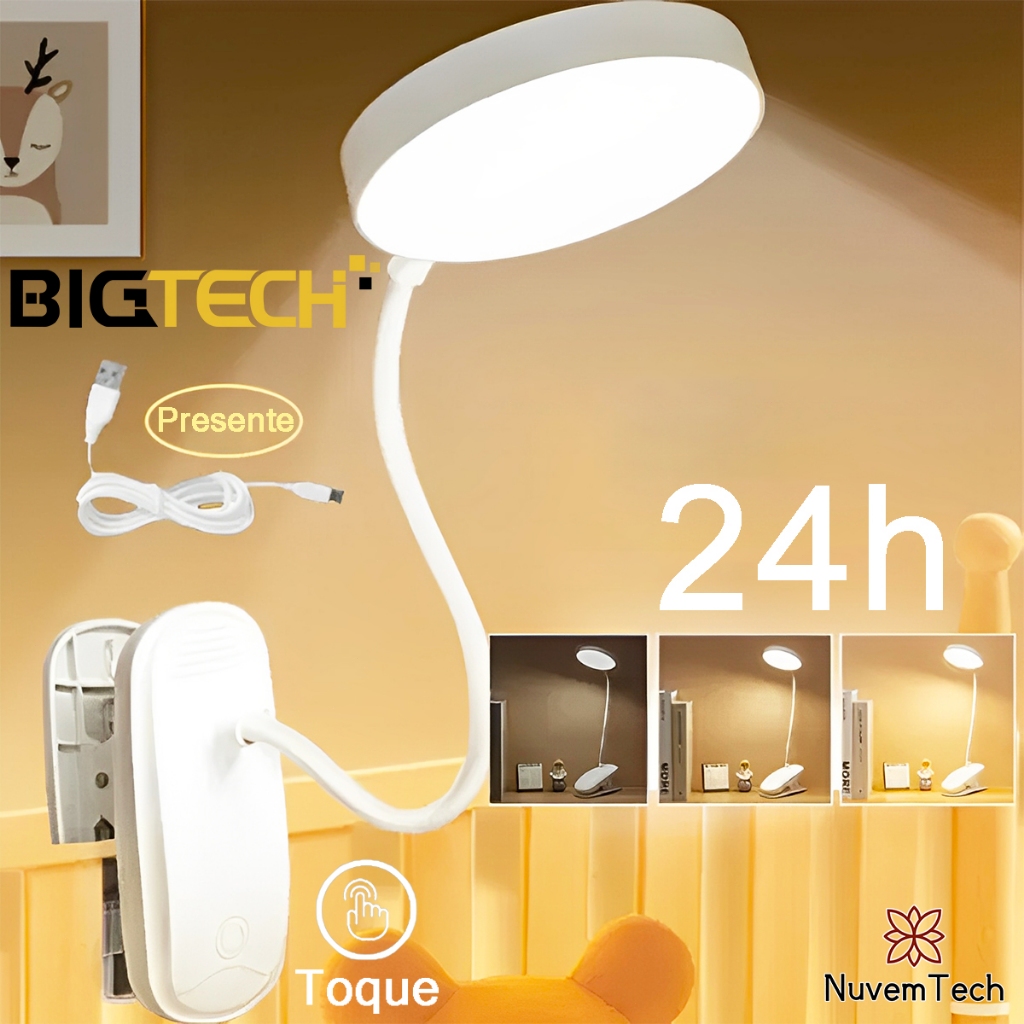 Luminária De Mesa LED Sem Fio Touch USB Lâmpada Recarregável Moderna Multifuncional Leitura Abajur Quarto em Oferta na Shopee