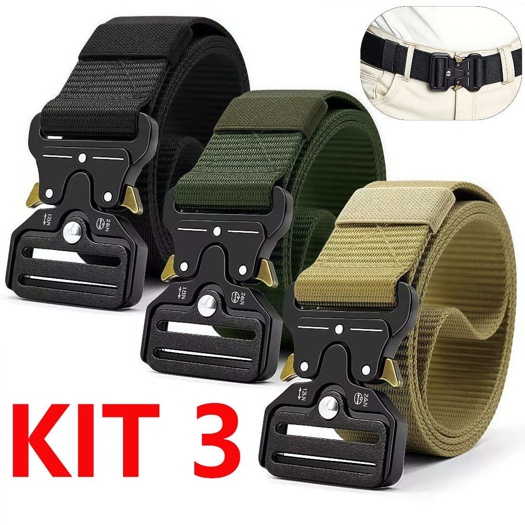 Cinto Tatico Militar Masculino Largo Em Nylon Fivela Engate Rápido Ajustável Moda esportivo em Oferta na Shopee