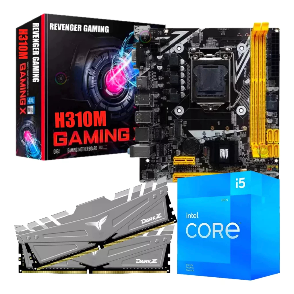 Kit Upgrade Gamer DDR4 - Intel Core i5 + Placa Mãe H110 + 64GB DDR4