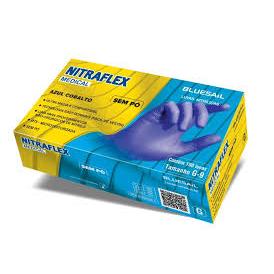 Luva Nitrilica Sem Pó Azul - /P/M/G - Caixa C/100 Und - Nitriflex em Oferta na Shopee