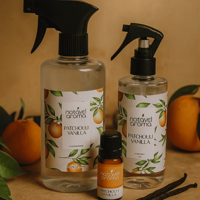 Kit Agua Perfumada + Home Spray + Essencia Patchouli Vanilla - Notável Aroma