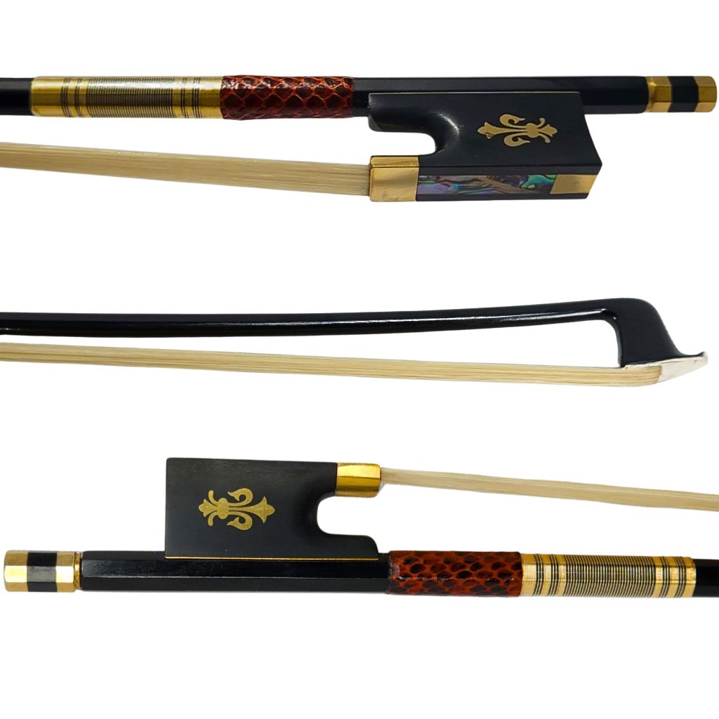 Arco Violino 4/4 Crina Animal Konig Octogonal Flor De Lis em Oferta na Shopee