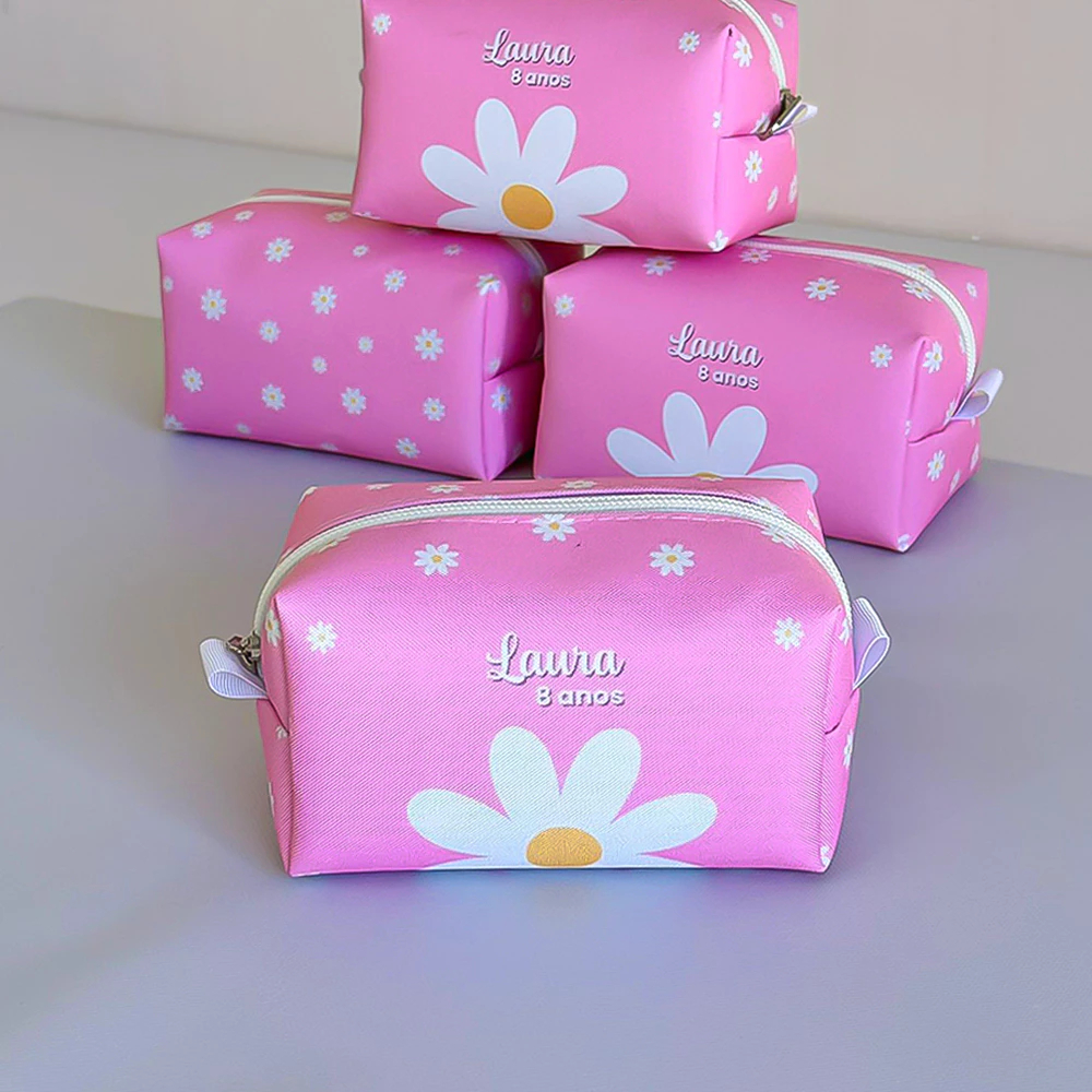 16 Bolsinhas Necessaire Personalizada lembrancinhas aniversário Box P Jardim das Margaridas
