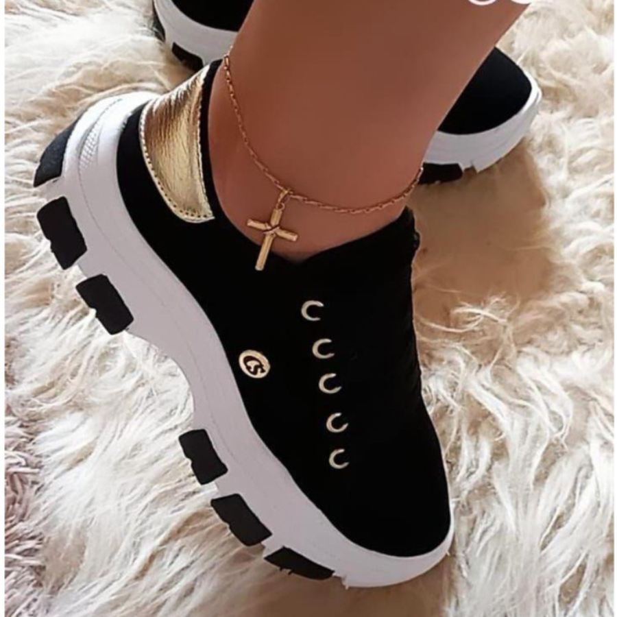 tênis plataforma confortável Moda feminina com estilo e elegância