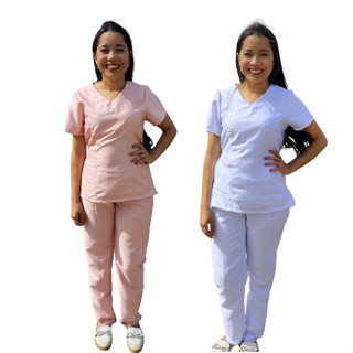 Conjunto Pijama Cirurgico em Gabardine Acinturado com Bordado em Oferta na Shopee