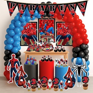 Kit Festa Aniversário Personalizado Homem Aranha VERMELHO 78 itens- Decoração Festa e  Mesversario