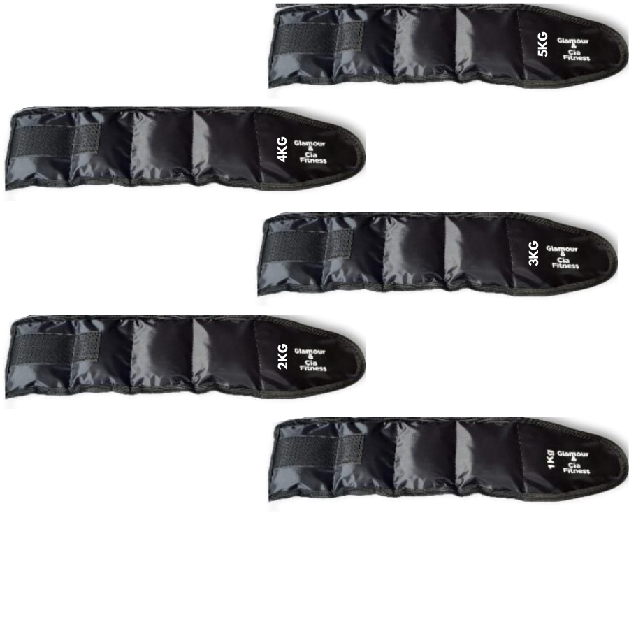 Kit Caneleiras de Peso Glamour & Cia Fitness – 1kg a 5kg (Par de 1kg, 2kg, 3kg, 4kg e 5kg) Ou 1 a 3, 4 e 5 Academia Musc - Miniatura 3
