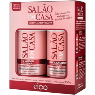 Kit Eico Salão em Casa Hidratação Intensiva Shampoo 450ml + Condicionador 400ml em Oferta na Shopee