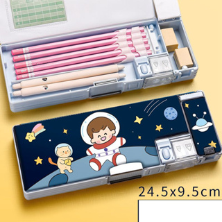 Estojo Multifuncional De Lápis De Caneta Com Apontador em Oferta na Shopee