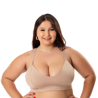Sutiã Plus Size Reforçado Sem Bojo,  Duplo Tecido Confortável Alça Reforçada Sustentação. em Oferta na Shopee