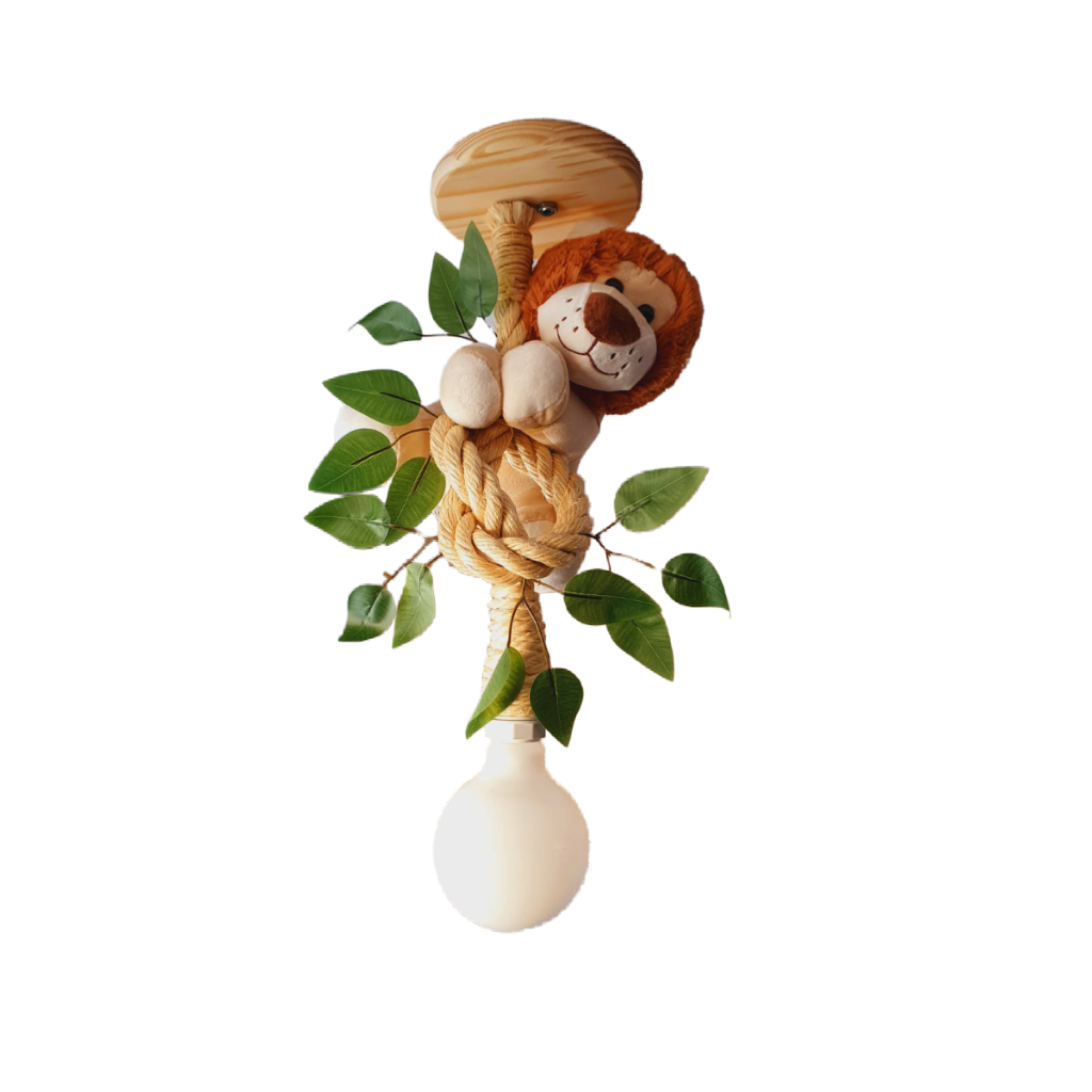 Luminária quarto de bebê decoração safari diversas pelúcias em Oferta na Shopee