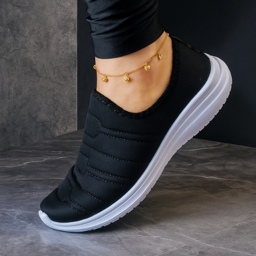 Tênis Meia Feminino Calce Fácil Casual Confortável Sapatenis .(bordado).  Promoção