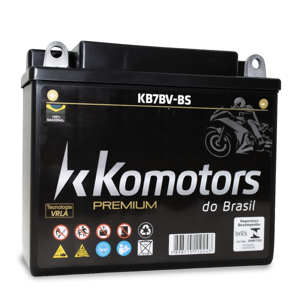 Bateria  Neo 115, Nx150, Xr200, Cbx200 Strada, Tdm225, Xt225, Nx350 Sahara Komotors (Gel Selada)