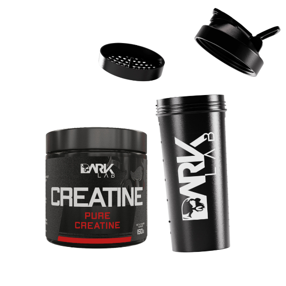 Kit Creatina 100% Pura Monohidratada 300g / 150g + Coqueteleira Fuse 700ml - Dark Lab em Oferta na Shopee