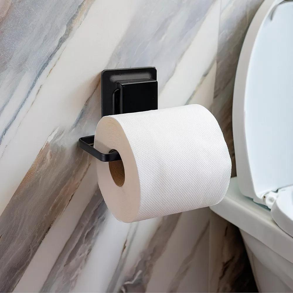 Suporte Porta Papel Preto Parede Dupla Face 3m em Oferta na Shopee