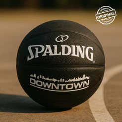 Bola de Basquete Spalding Preta Outdoor Tam 7Borracha Grip Uso Profissional Basquetebol NBA NBB