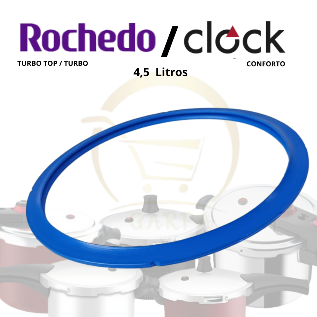 Borracha De Vedação Panela De Pressão Rochedo Turbo Top Clock Conforto 4,5 Litros Fechamento Externo