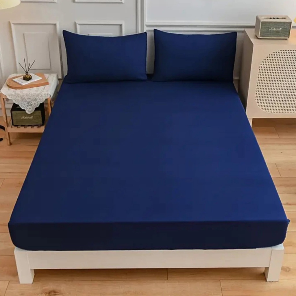 Jogo de Lençol Cama Casal Padrão Elástico 3 Peças 400 Fios Toque Macio de Algodão em Oferta na Shopee